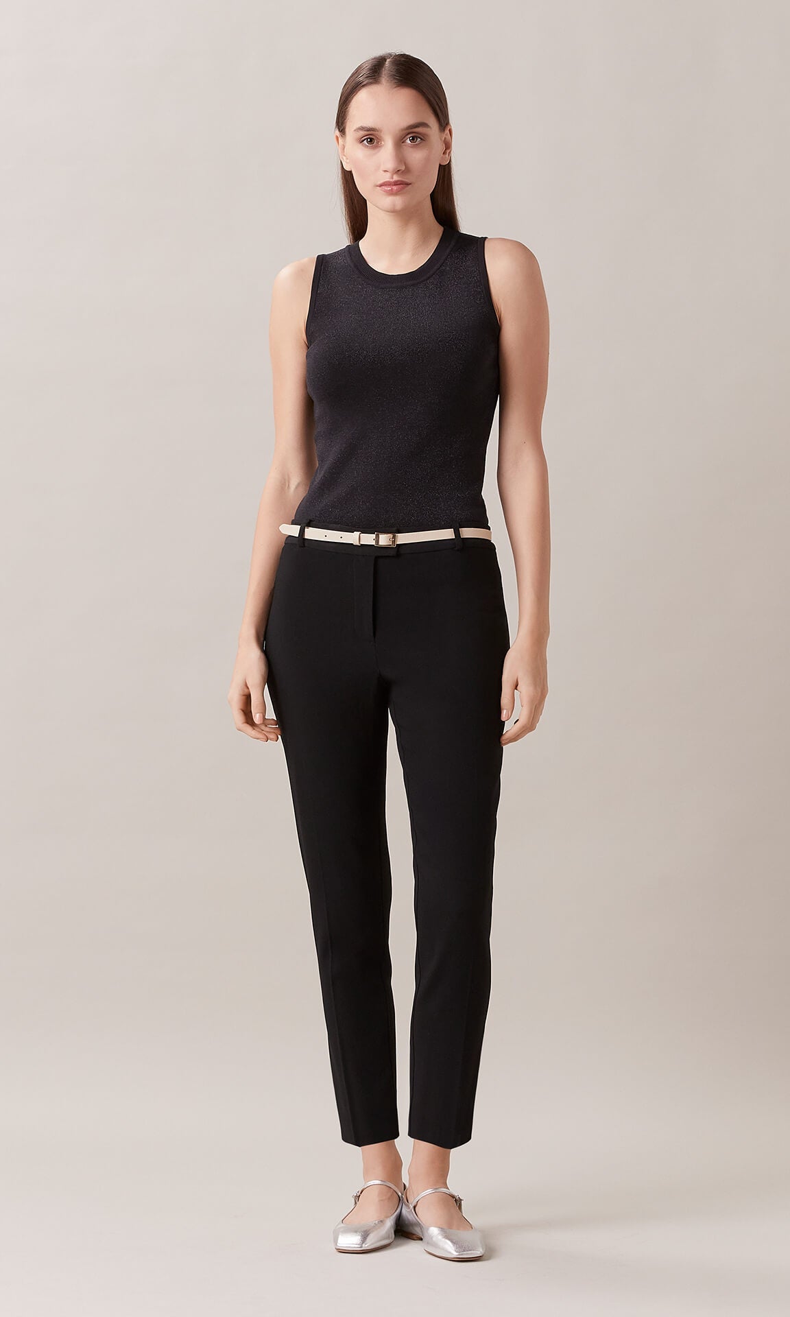 Womens Work Pants & Suit Pants  Black Tapered Pants Womens Trousers – Anna  Thomas