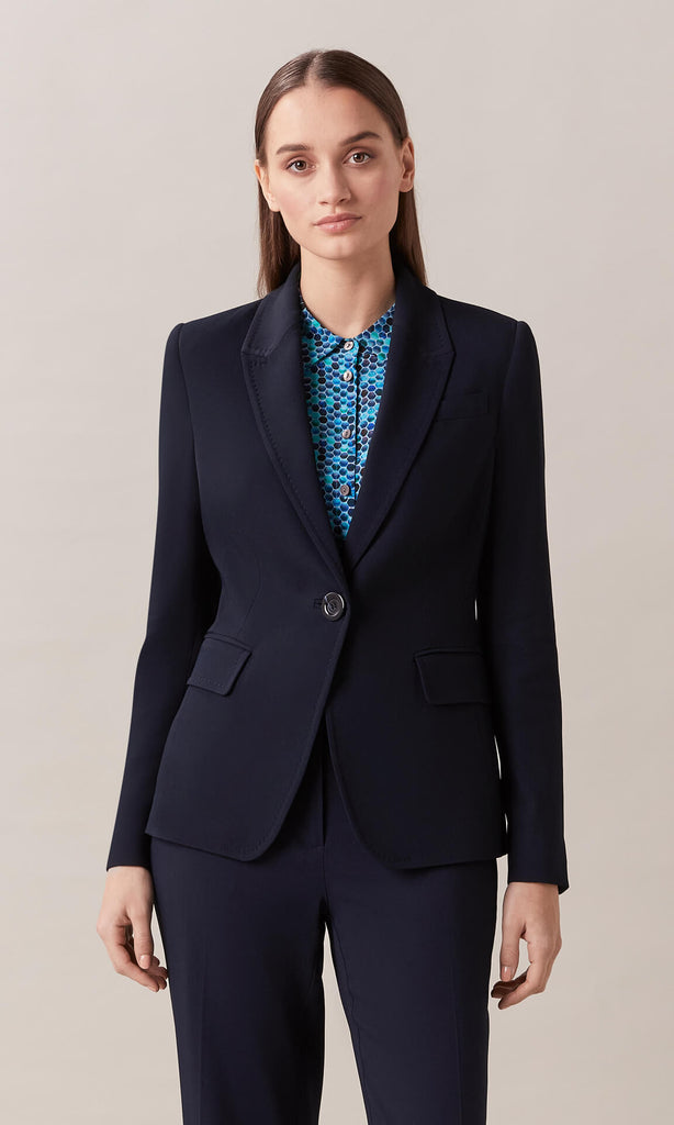 Navy Horsebit-jacquard cotton-blend suit jacket | Gucci | MATCHES UK