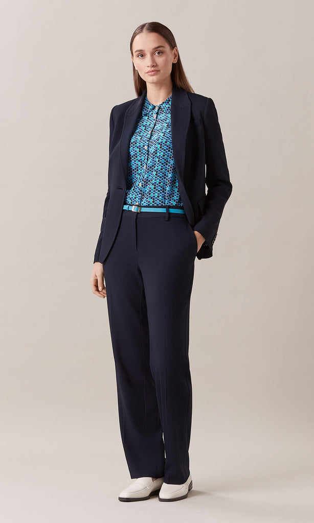 Buy Van Heusen Woman Women Navy Blue Trousers - Trousers for Women 20379122  | Myntra