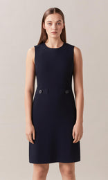 Martine Shift Dress Midi Dress blue Mini Dress blue a line dress women's work dresses Australia A line dress navy Dress sleeveless dress 60's dress work dress