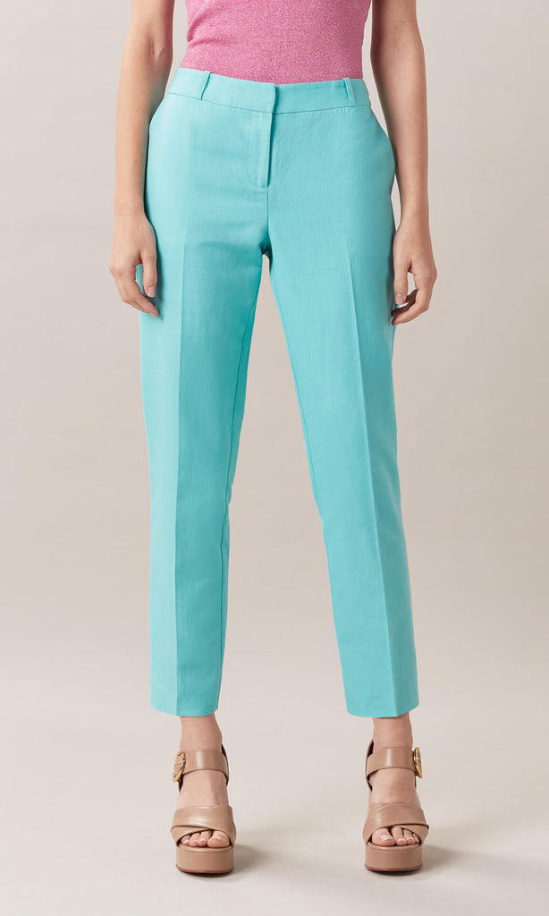 Womens Work Pants & Suit Pants  Teal Tapered Pants Womens Trousers – Anna  Thomas