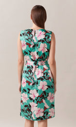 Nerine Silk Shift Dress Silk Dress blue Mini Dress satin dress women's work dresses Australia floral mini dress Blue Dress sleeveless dress satin shift dress work dress
