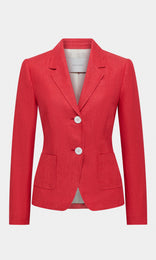 Amalia Blazer Jacket red linen blazer Designer Blazers Women Red Suit Jacket red Blazer longline blazer women's designer workwear tailored jacket work jacket