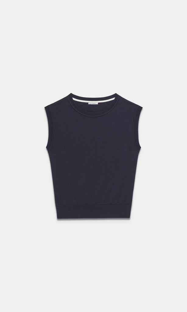 Piemonte Slouchy Vest Navy