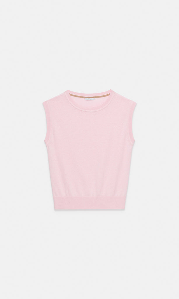 Piemonte Slouchy Vest Soft Pink