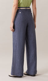 Marcella Wide Leg Pant Dark Blue