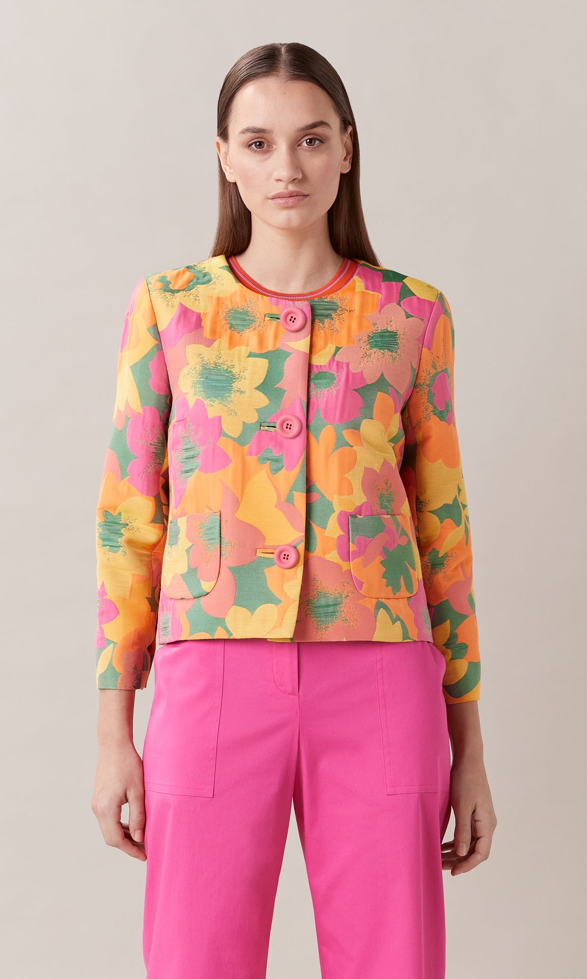 Begonia Short Jacket Orange/Pink