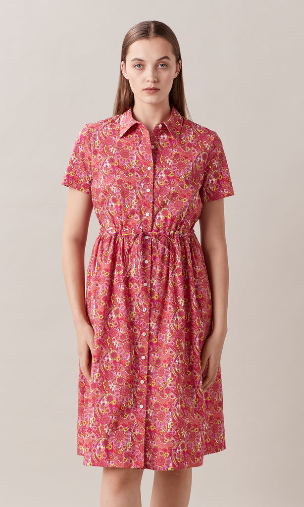 Shelly Midi Shirt Dress Azalea