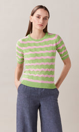 Rocca Short Sleeve Pullover Apple Green