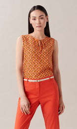 Hana Sleeveless Blouse  Orange