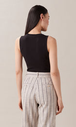 Selby Sleeveless Knit Top Black