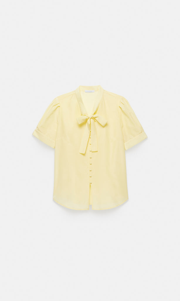Anvers S/Sleeve Bow Shirt Butter