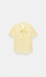 Anvers S/Sleeve Bow Shirt Butter