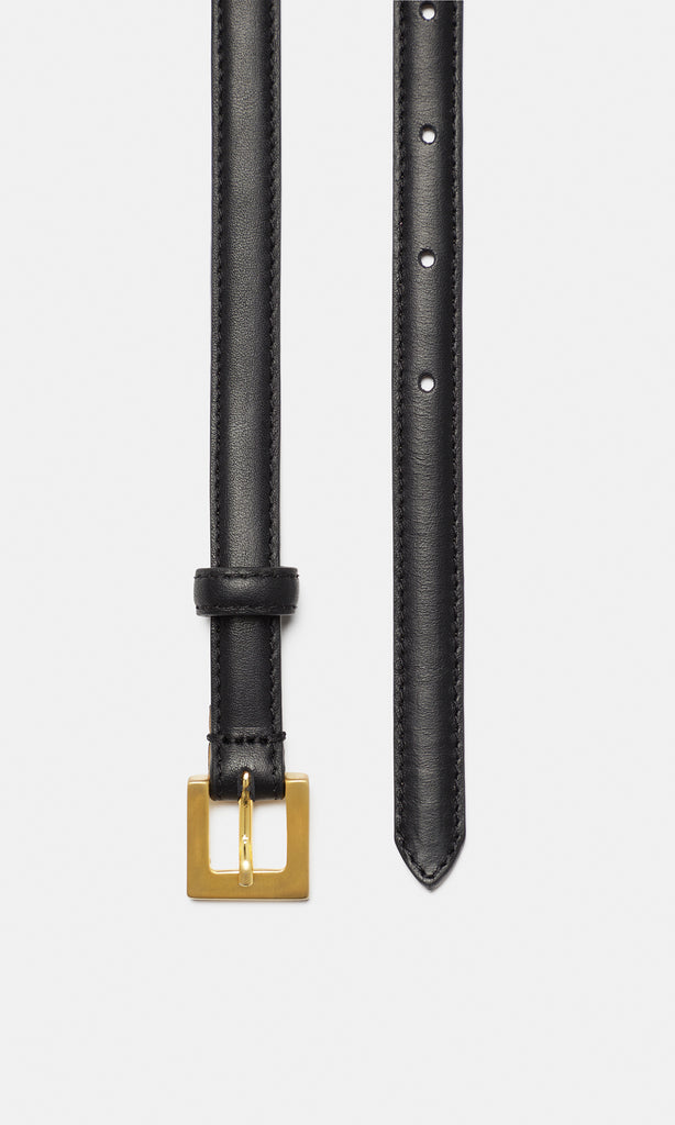 Veneto Leather Belt 15mm Black