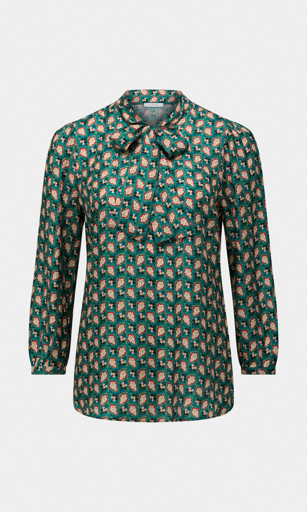 Bryant Blouse Pine Green/Red