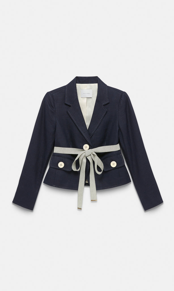 Carmine Tie Jacket Navy