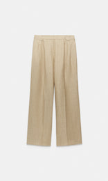 Carnaby Pleat Trousers Flax