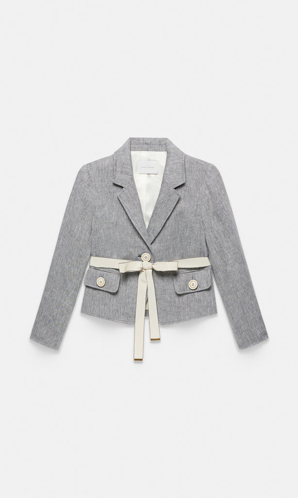 Chatelet Single Button Jacket Ink/White