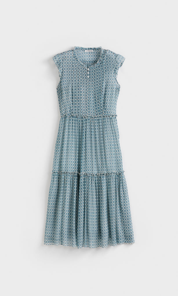 Terrazzo Layered Dress Indigo
