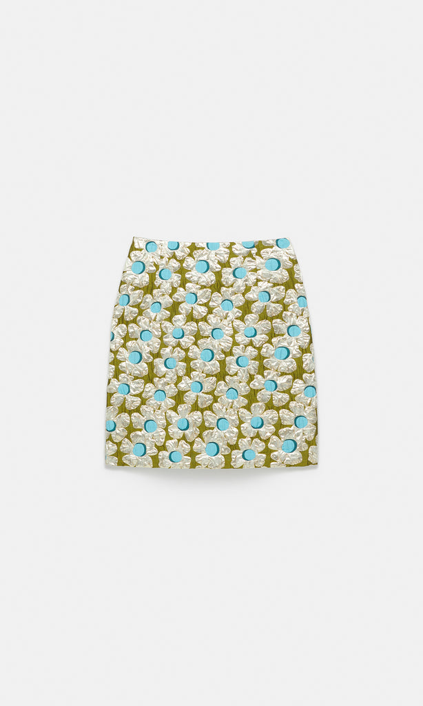 Fiori Skirt Pistachio / Aqua