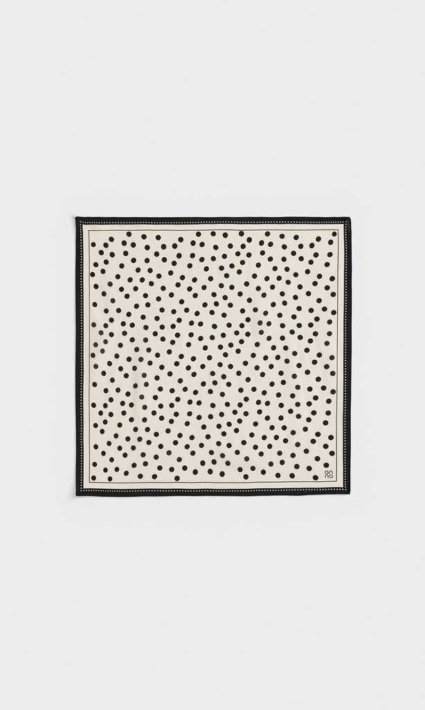 Polka dots Scarf Ivory
