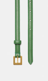 Veneto Leather Belt 15mm Green ray