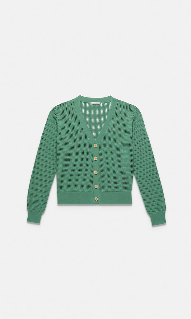Imperial Vee Cardigan Fern