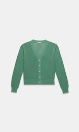 Imperial Vee Cardigan Fern