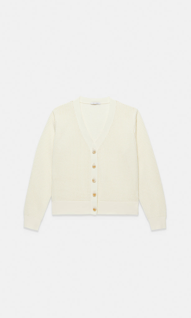 Imperial Vee Cardigan Ivory