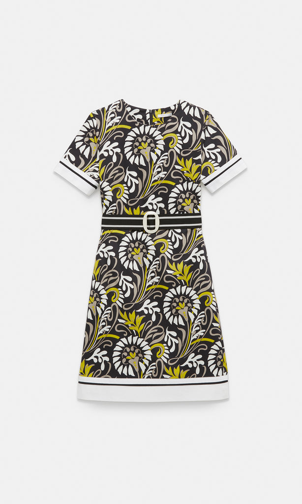 Ipanema Dress Blk/White/Citron