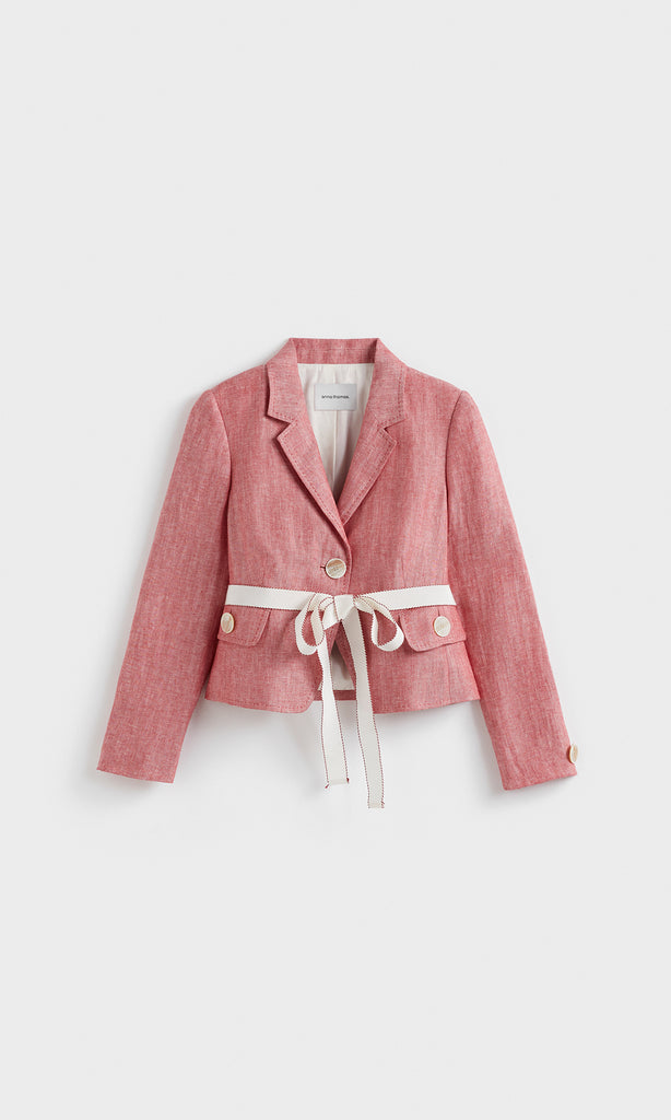 San Remo Jacket with tie Poppy
