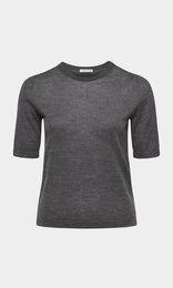 Albany Cashmere Tee Charcoal
