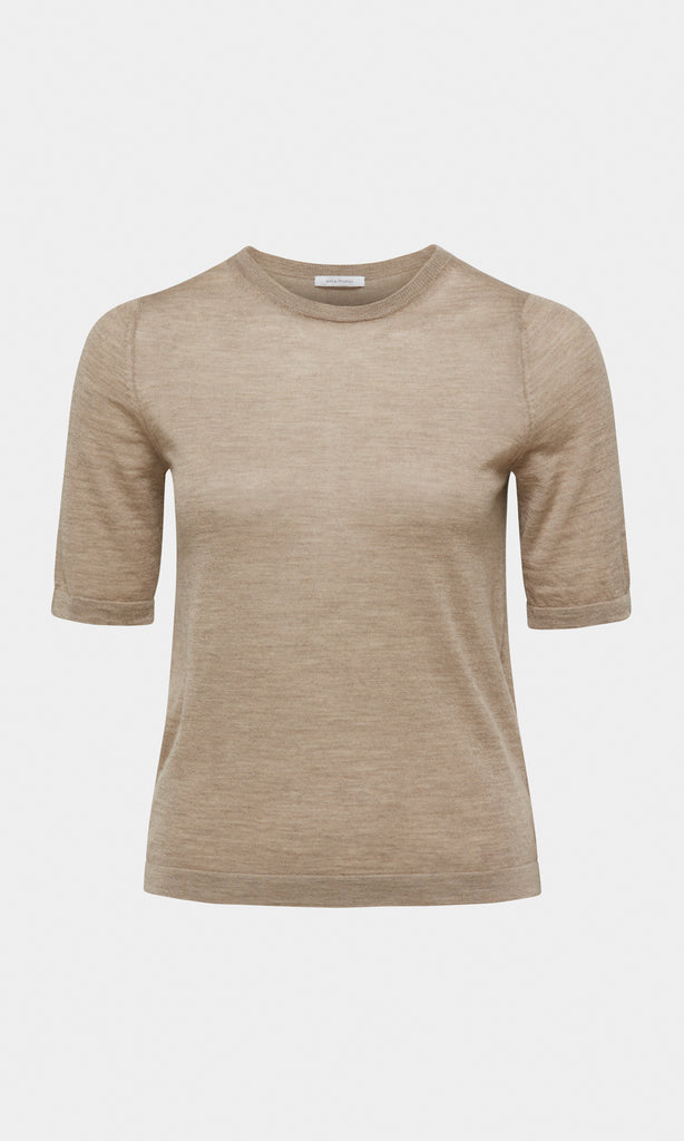 Albany Cashmere Tee Wheat
