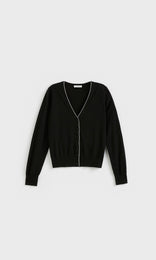 Vera Cardigan Black/Ivory