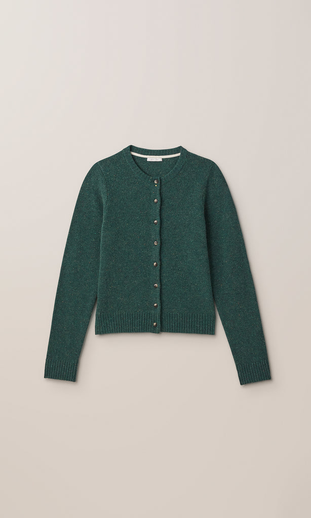 Balloch Crew Cardigan Dark Green