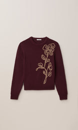 Arabella Floral Applique Knit Aoud