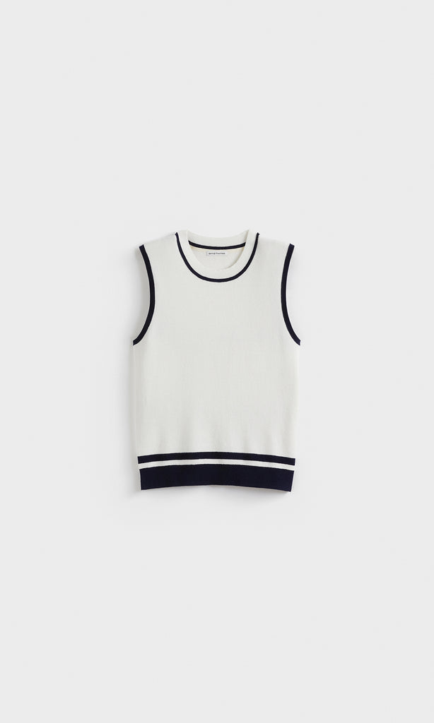 Florent Tank Off White/Navy/Poppy