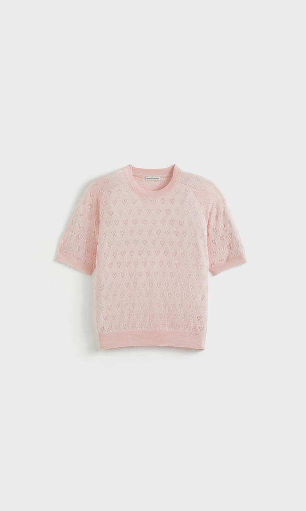 Amore SS Pointelle Light Pink