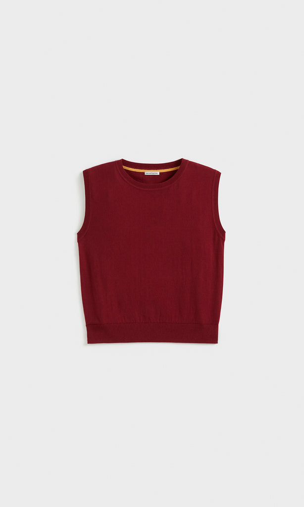 Florent Knit Vest Cherry