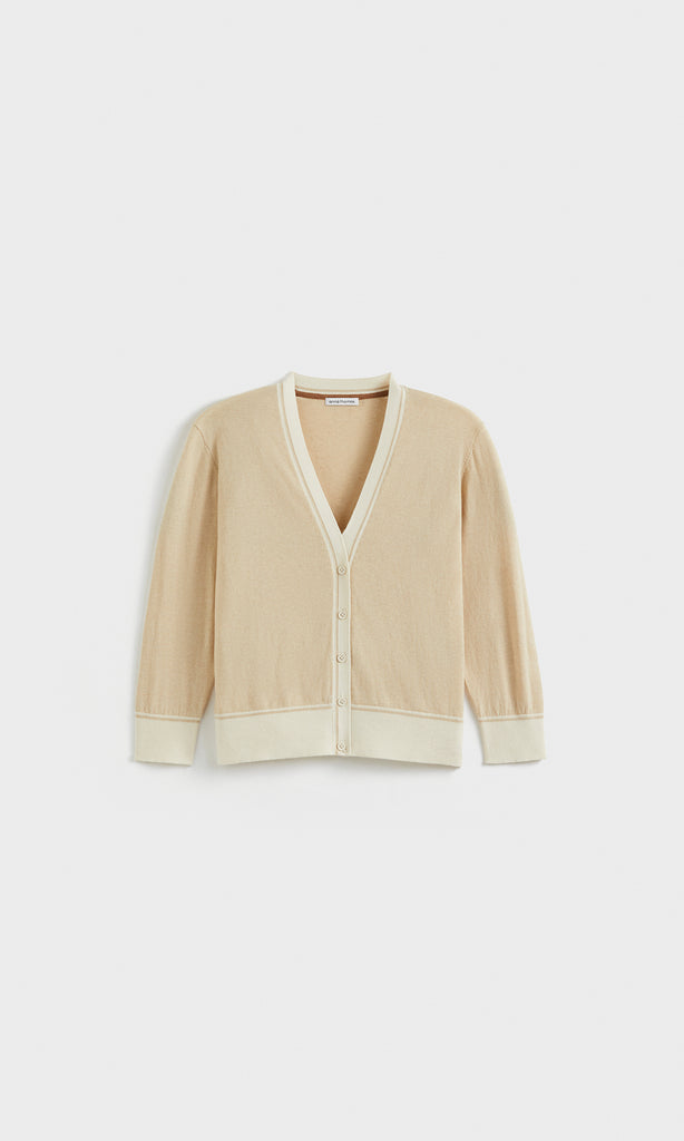 Florent Cardigan Flax /Ivory