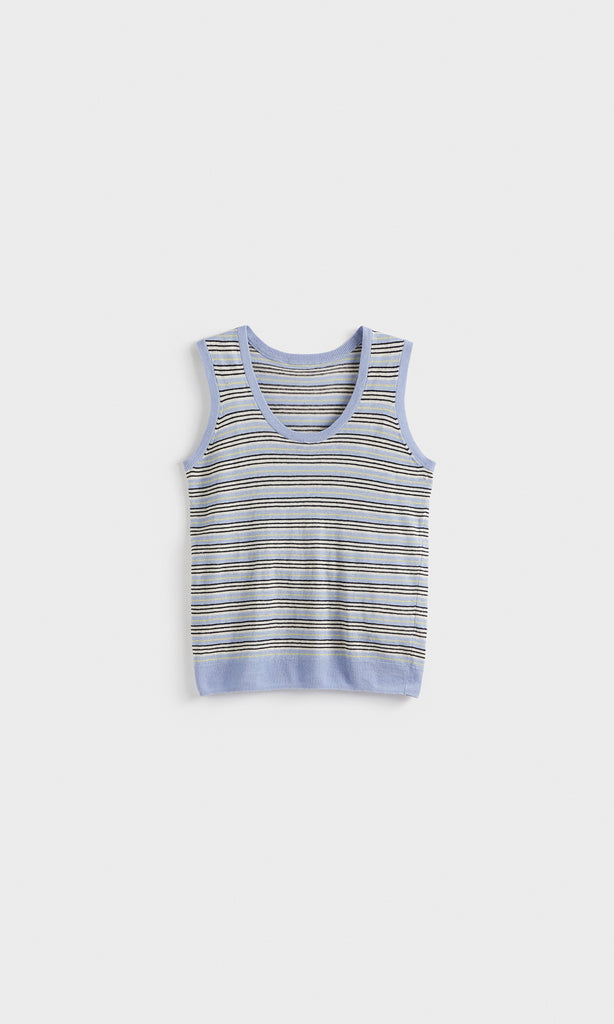 Linea Tank Blue/Navy/Ivory/Lime