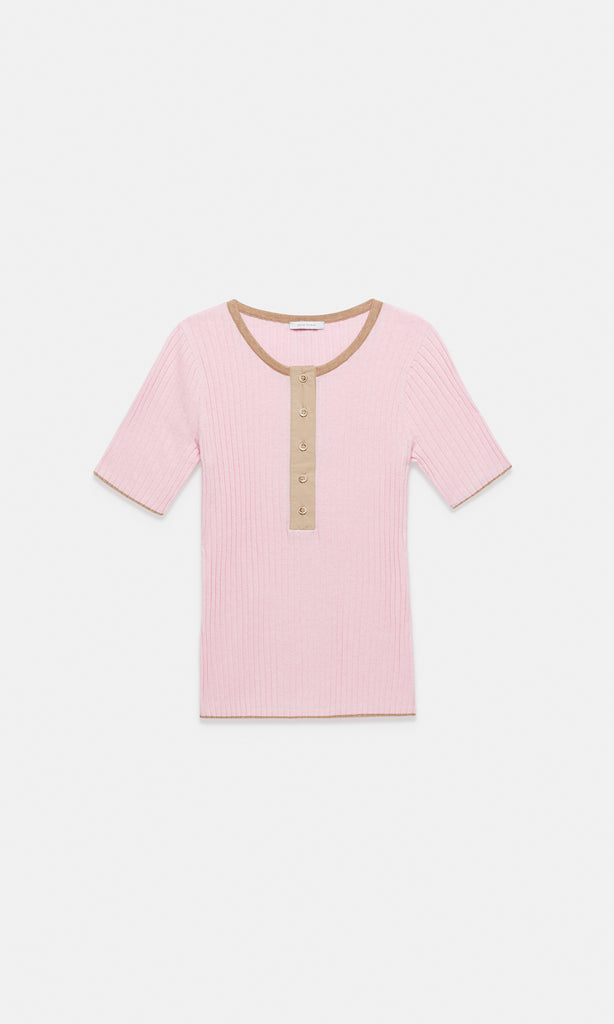 Piemonte Henley Soft Pink/Taupe