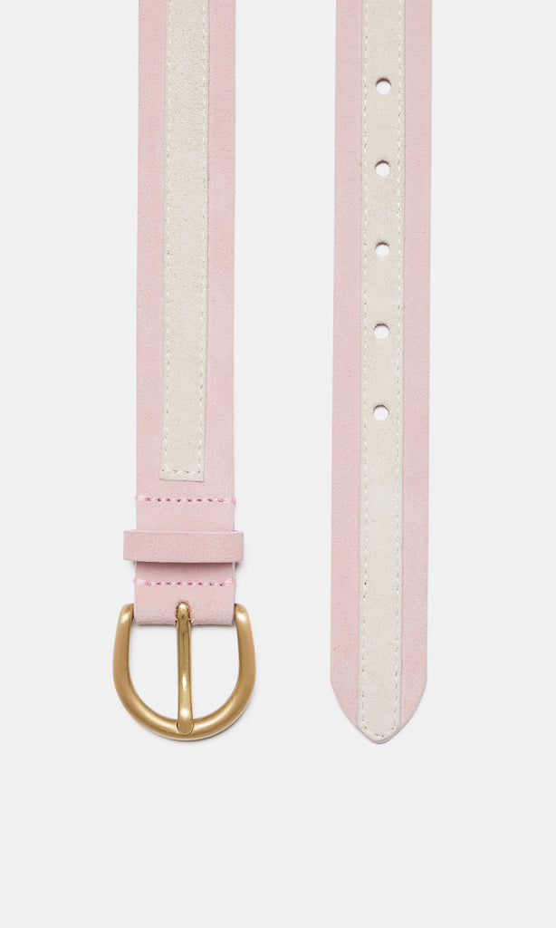 Barbera Suede Belt 30mm Lotus/Frost