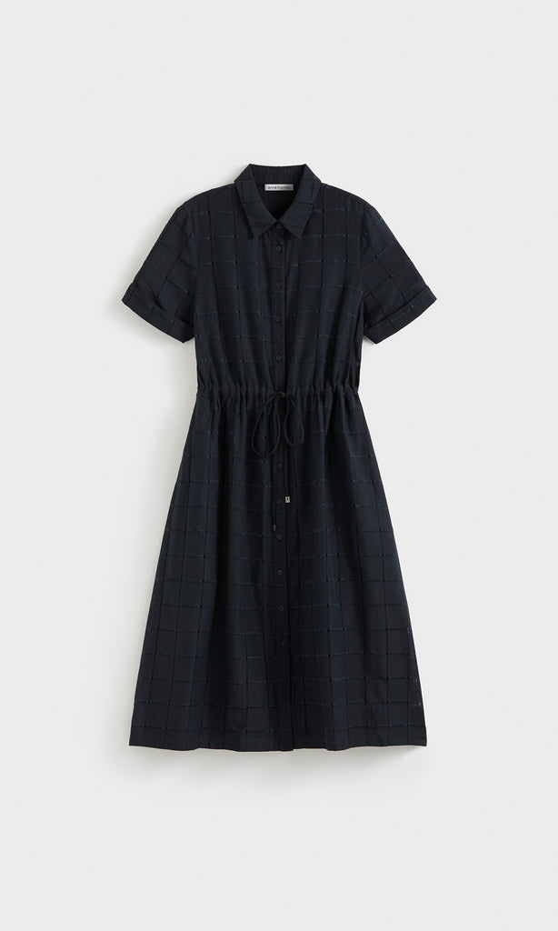 Cefalu Button Front Dress Navy