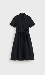 Cefalu Button Front Dress Navy