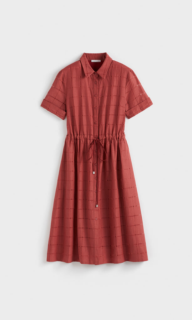 Cefalu Button Front Dress Poppy