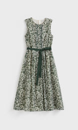 Duotone Pleat Detail Dress Evergreen