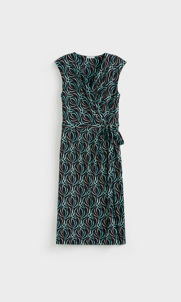 Erba Wrap Dress Teal
