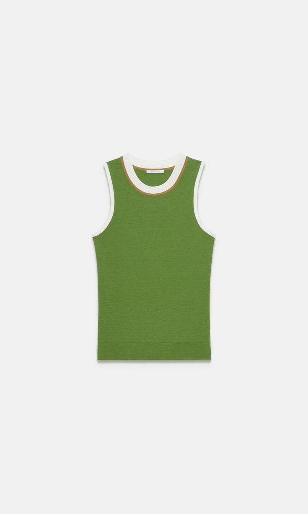 Rapallo Tank Green/Olive /Ivory