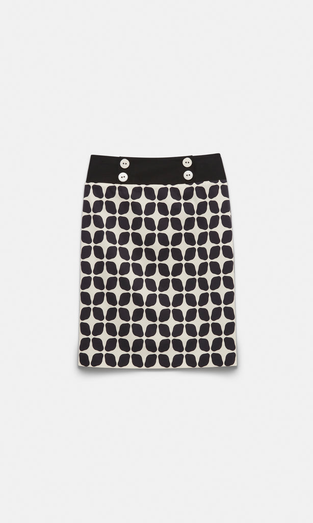 Rilke Skirt Blk/Ivory